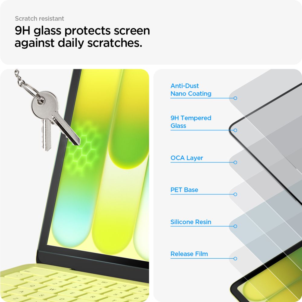 Tempered Glass Screen Protector Spigen GlastR Slim for Apple MacBook Neo 13inch, Black AGL11669 _6