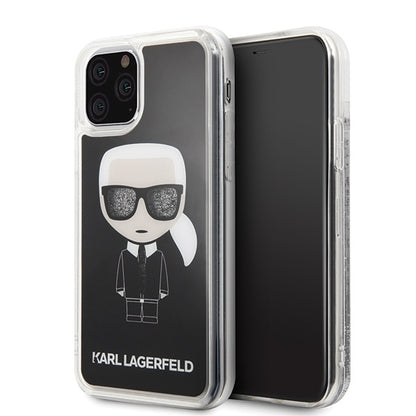 Etui Karl Lagerfeld Iconic Glitter na iPhone 11 Pro - czarne_0