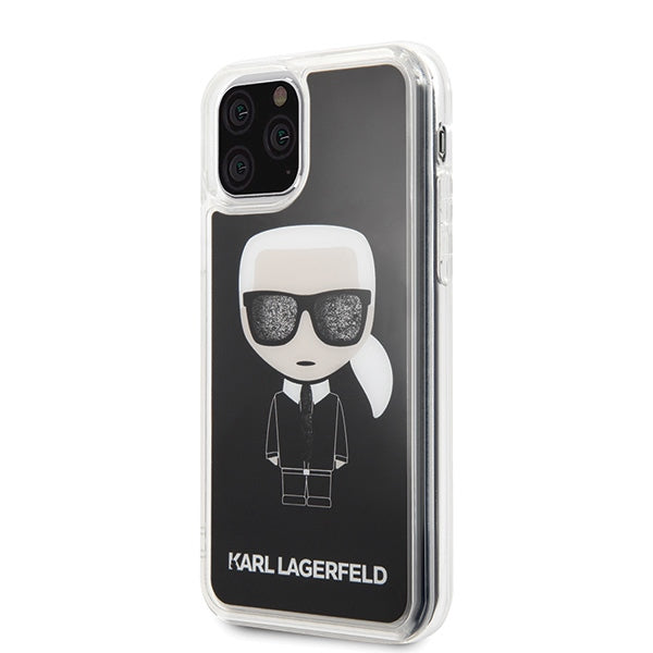 Etui Karl Lagerfeld Iconic Glitter na iPhone 11 Pro - czarne_1