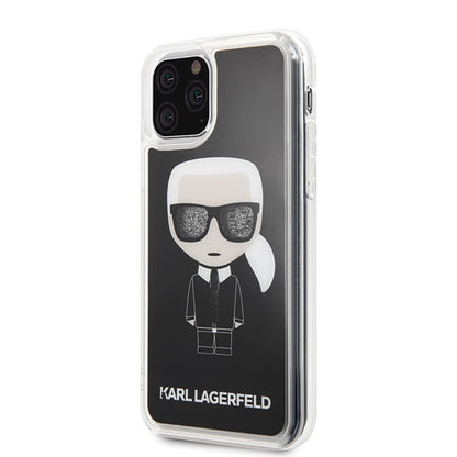 Etui Karl Lagerfeld Iconic Glitter na iPhone 11 Pro - czarne_1