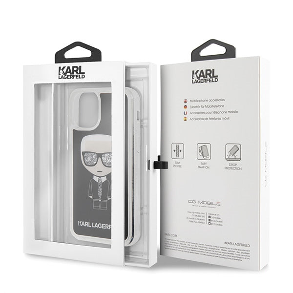 Etui Karl Lagerfeld Iconic Glitter na iPhone 11 Pro - czarne_6