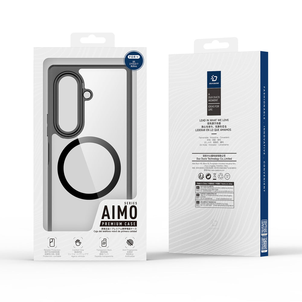 Dux Ducis Aimo Mag Case for Samsung Galaxy Z Fold 8 Compatible with MagSafe - Black_2