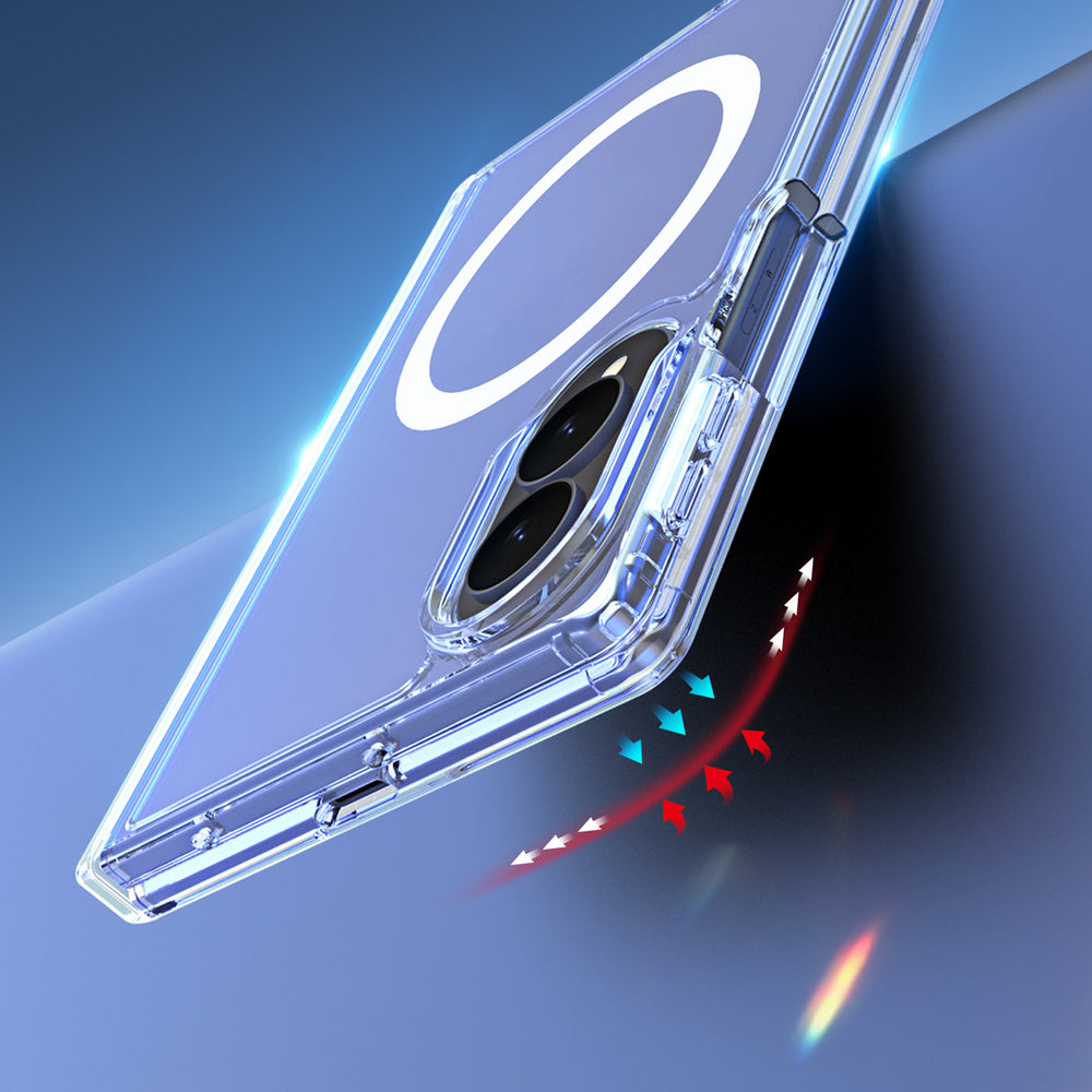 Dux Ducis Clin Mag Case for Samsung Galaxy Z Fold 8 Wide Compatible with MagSafe - Transparent_10