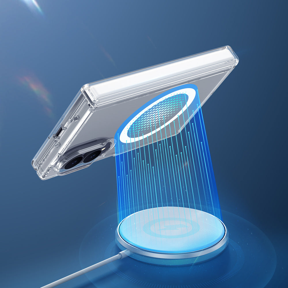 Dux Ducis Clin Mag Case for Samsung Galaxy Z Fold 8 Wide Compatible with MagSafe - Transparent_6