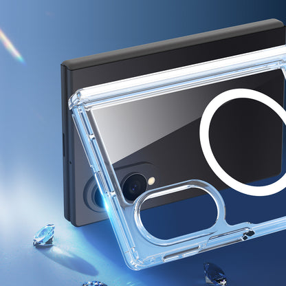 Dux Ducis Clin Mag Case for Samsung Galaxy Z Fold 8 Wide Compatible with MagSafe - Transparent_8