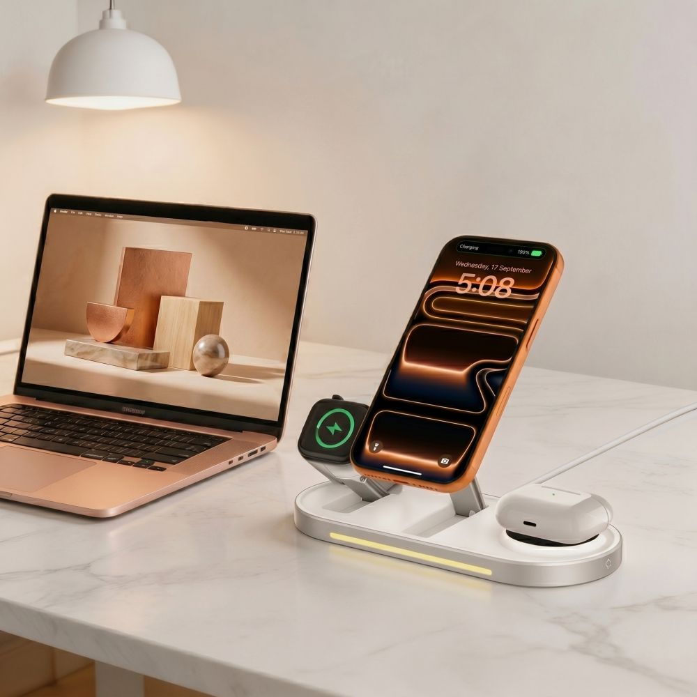 Tech-Protect A51 MagSafe 3-in-1 25W QI2.2 Wireless Charger - White_8