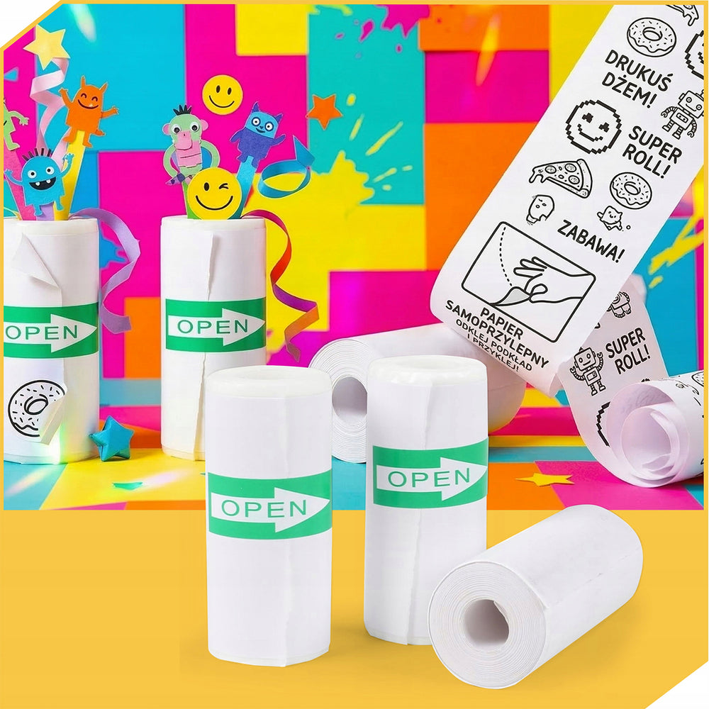 HURC-S10 Rolls for Thermal Printer with Camera HURC10/ Wozinsky WDT-01/WDT-02/WDT-03/WDT-04/WDT-05 - White (5 pcs.)_1