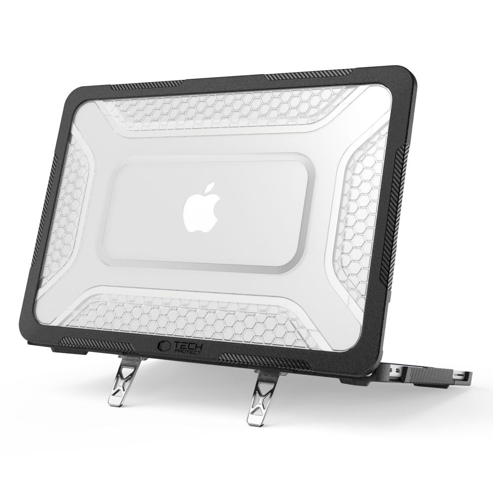Tech-Protect Kevlar Pro Case for MacBook Neo 13" 2026 - Black and Clear_1