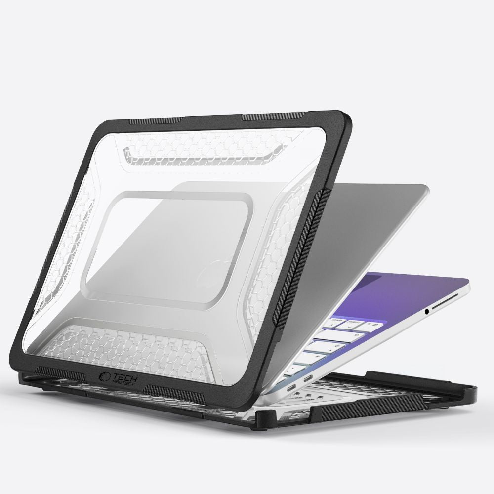 Tech-Protect Kevlar Pro Case for MacBook Neo 13" 2026 - Black and Clear_5