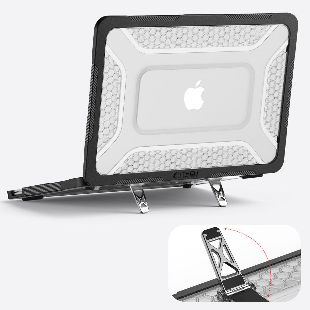 Tech-Protect Kevlar Pro Case for MacBook Neo 13" 2026 - Black and Clear_6