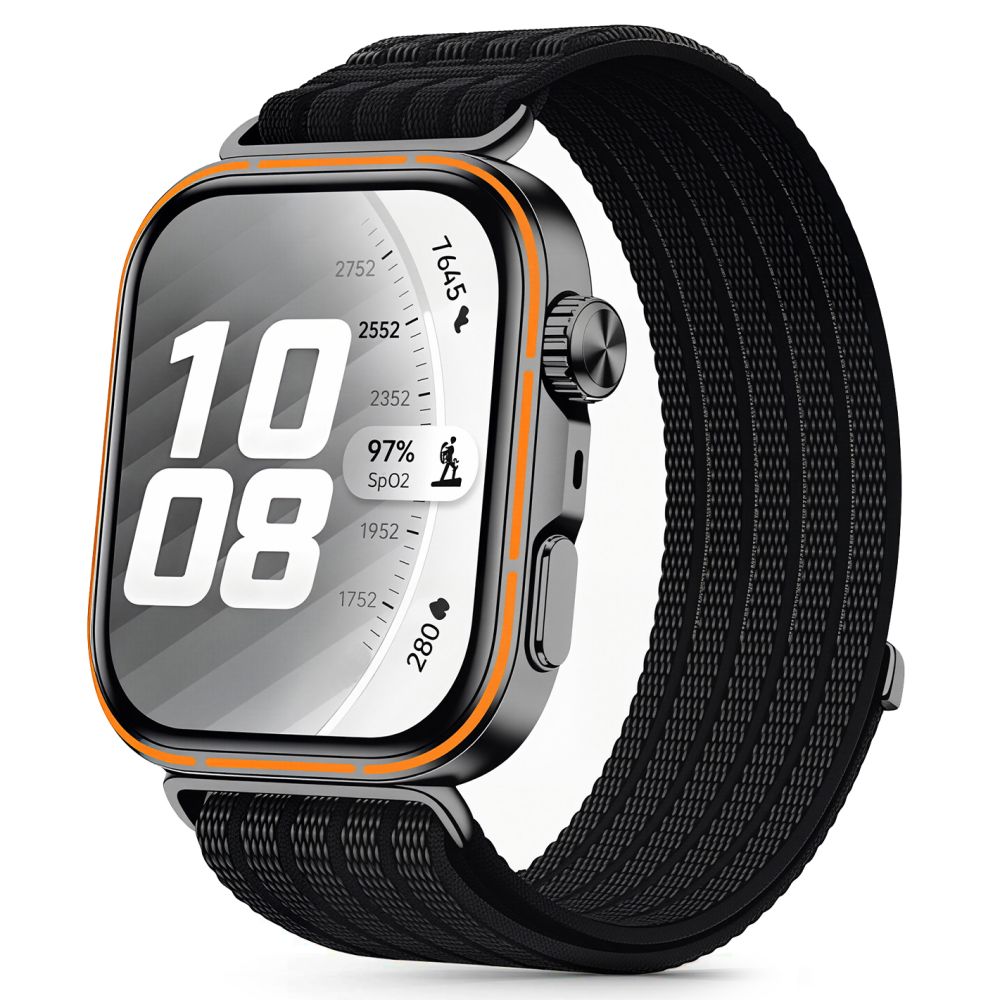Tech-Protect Nylon Strap for Huawei Watch Fit 3 / 4 / 4 Pro / 5 / 5 Pro - Black_0