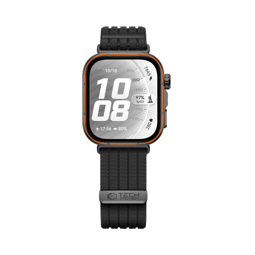 Tech-Protect Nylon Strap for Huawei Watch Fit 3 / 4 / 4 Pro / 5 / 5 Pro - Black_2