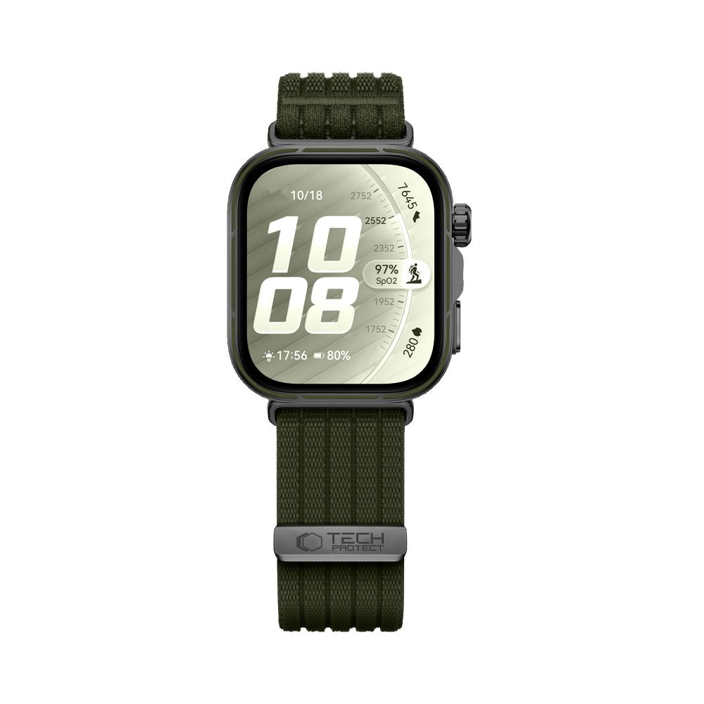 Tech-Protect Nylon Strap for Huawei Watch Fit 3 / 4 / 4 Pro / 5 / 5 Pro - Green_2
