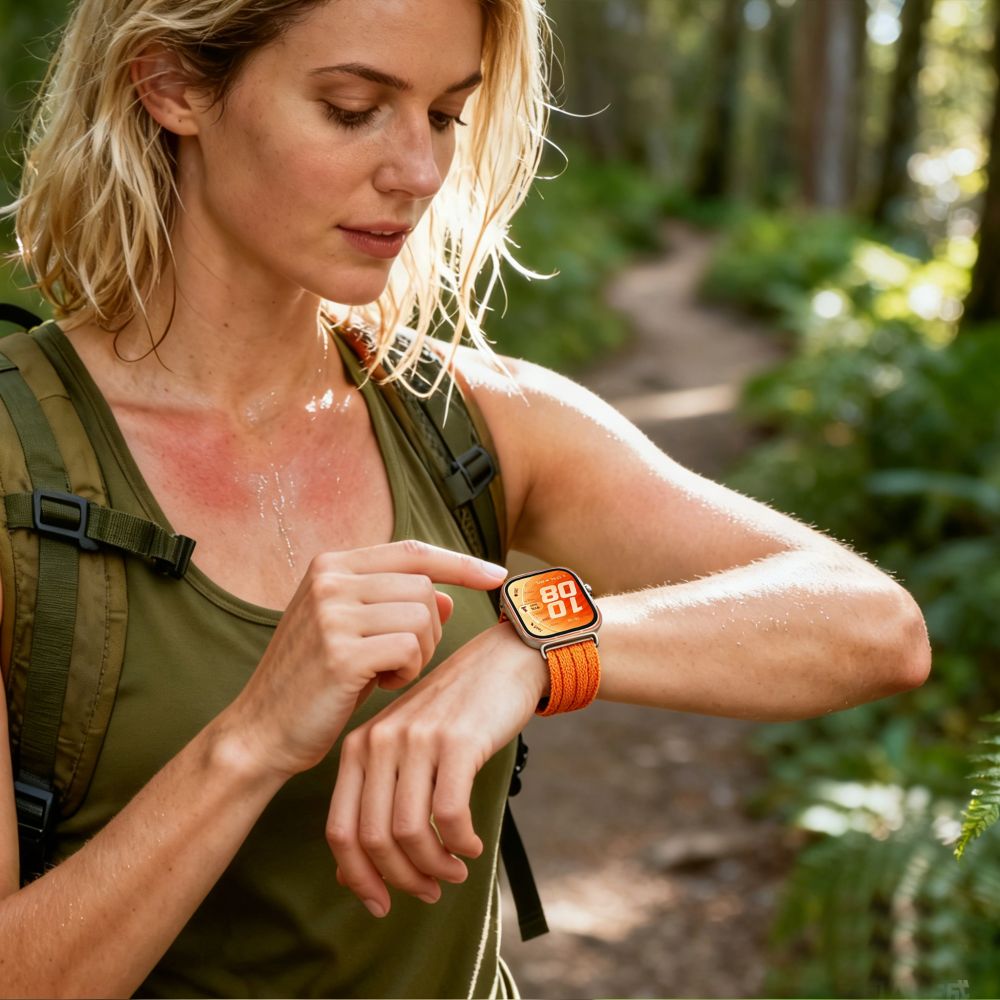 Tech-Protect Nylon Strap for Huawei Watch Fit 3 / 4 / 4 Pro / 5 / 5 Pro - Orange_5