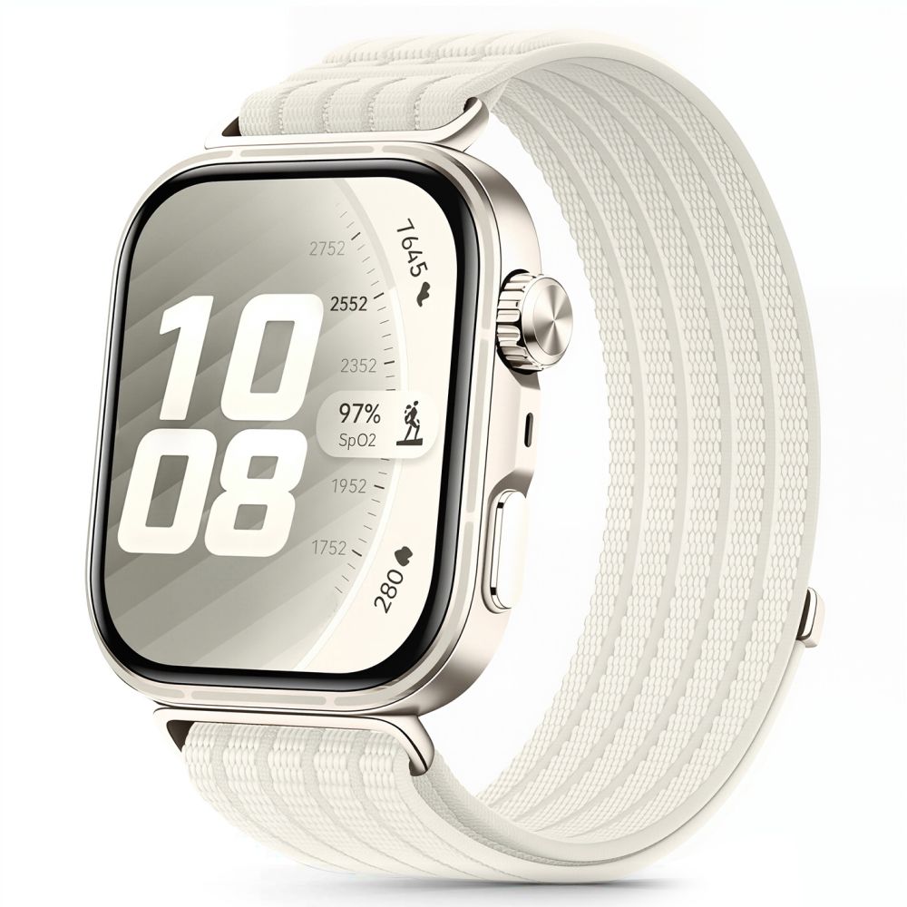 Tech-Protect Nylon Strap for Huawei Watch Fit 3 / 4 / 4 Pro / 5 / 5 Pro - White_0