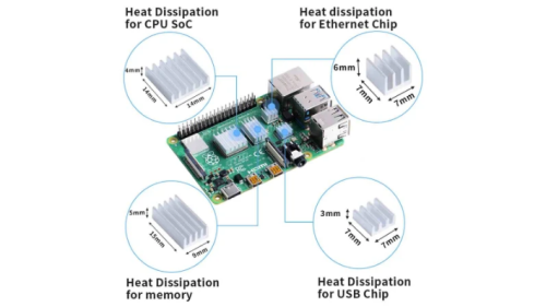 RASPBERRY DISIPADOR, PACK COMPATIBLE PI 4_1