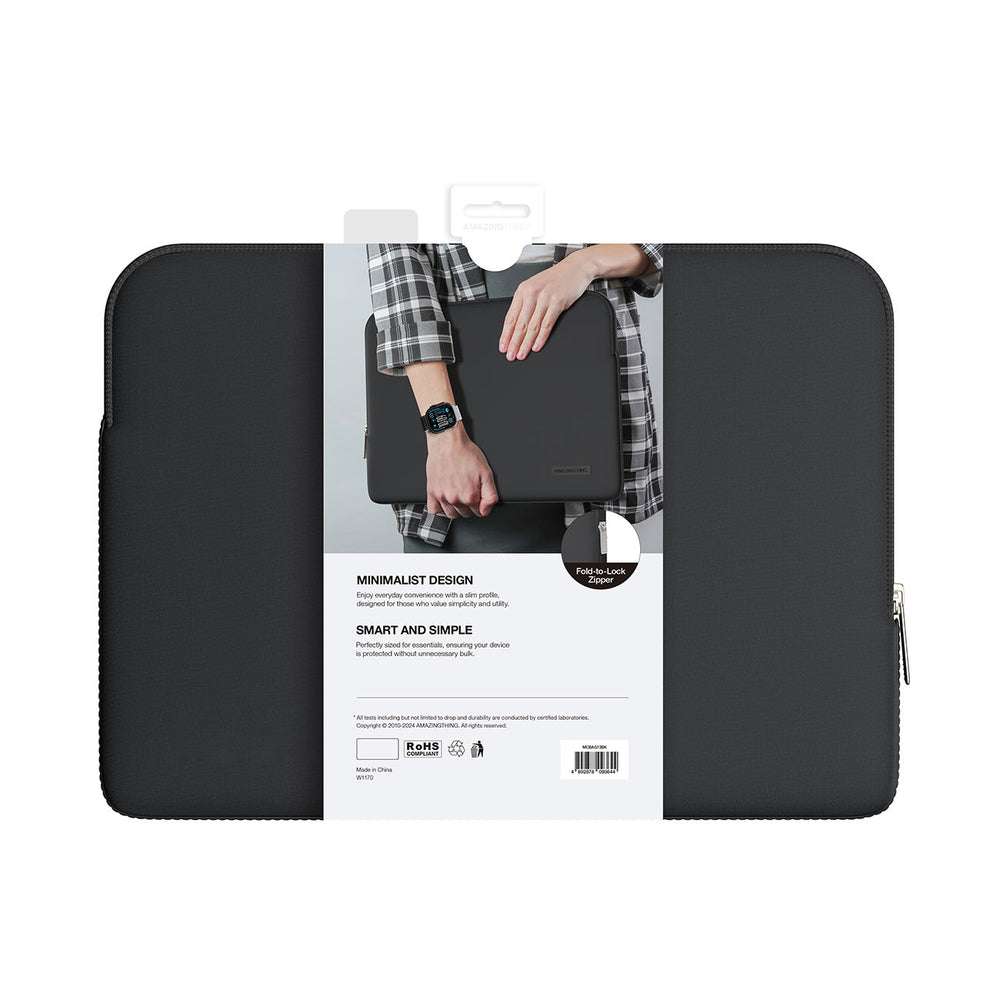 AmazingThing Minimal BasicBag Laptop Bag for MacBook Neo 13" - Black_2