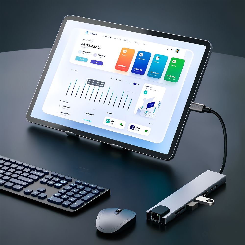 Tech-Protect HB09 USB hub 8in1 TYPE-C + USB-A 3.0 + USB-C 3.0 + HDMI 4K 60HZ + SD/TF + PD100W + RJ45 1000 MB/S - gray_11
