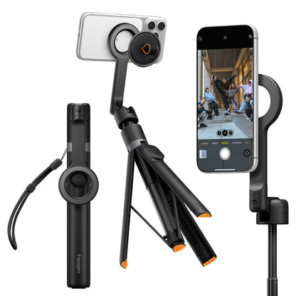 Spigen S582W Bluetooth Selfie Stick - Black_0
