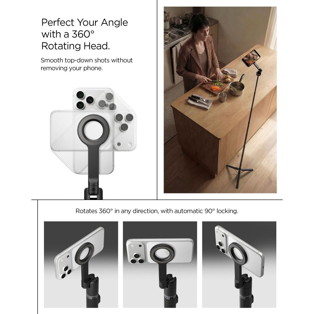 Spigen S582W Bluetooth Selfie Stick - Black_11