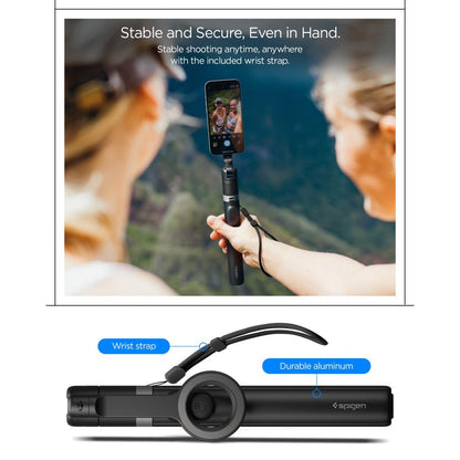 Spigen S582W Bluetooth Selfie Stick - Black_12