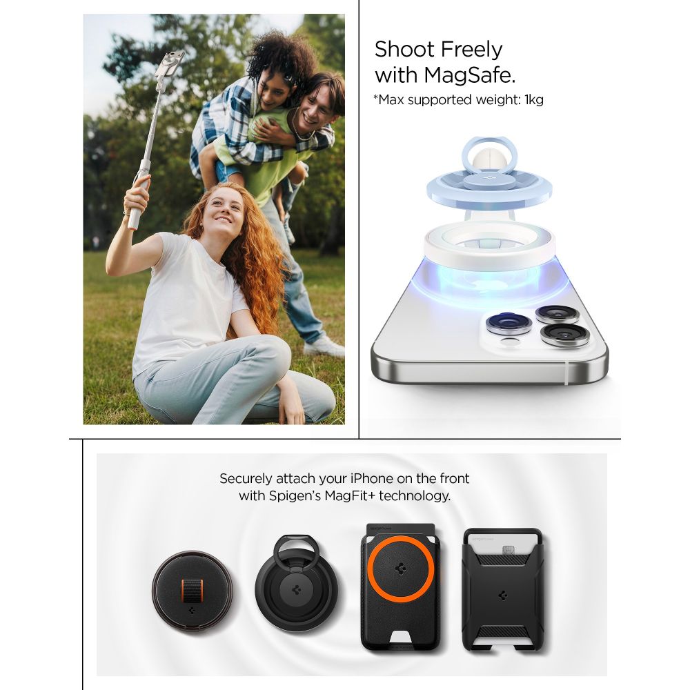 Spigen S582W Bluetooth Selfie Stick - Beige_8