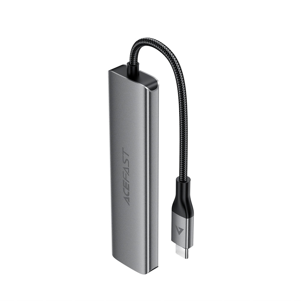 Acefast J18 USB Hub USB-C 6-in-1 HDMI 4K 60Hz PD90W Docking Station - Gray_1