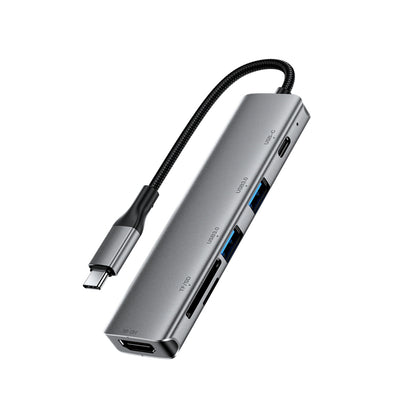 Acefast J18 USB Hub USB-C 6-in-1 HDMI 4K 60Hz PD90W Docking Station - Gray_5