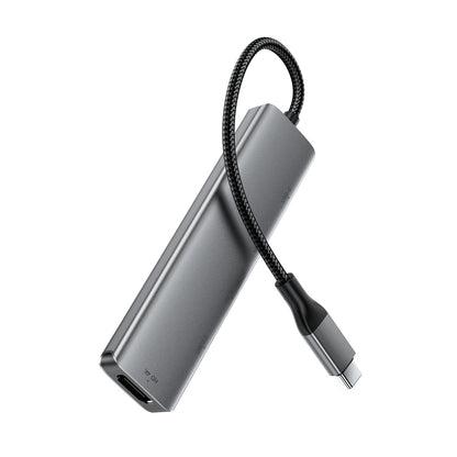 Acefast J16 USB Hub USB-C 5-in-1 HDMI 4K 60Hz PD90W Docking Station - Gray_2