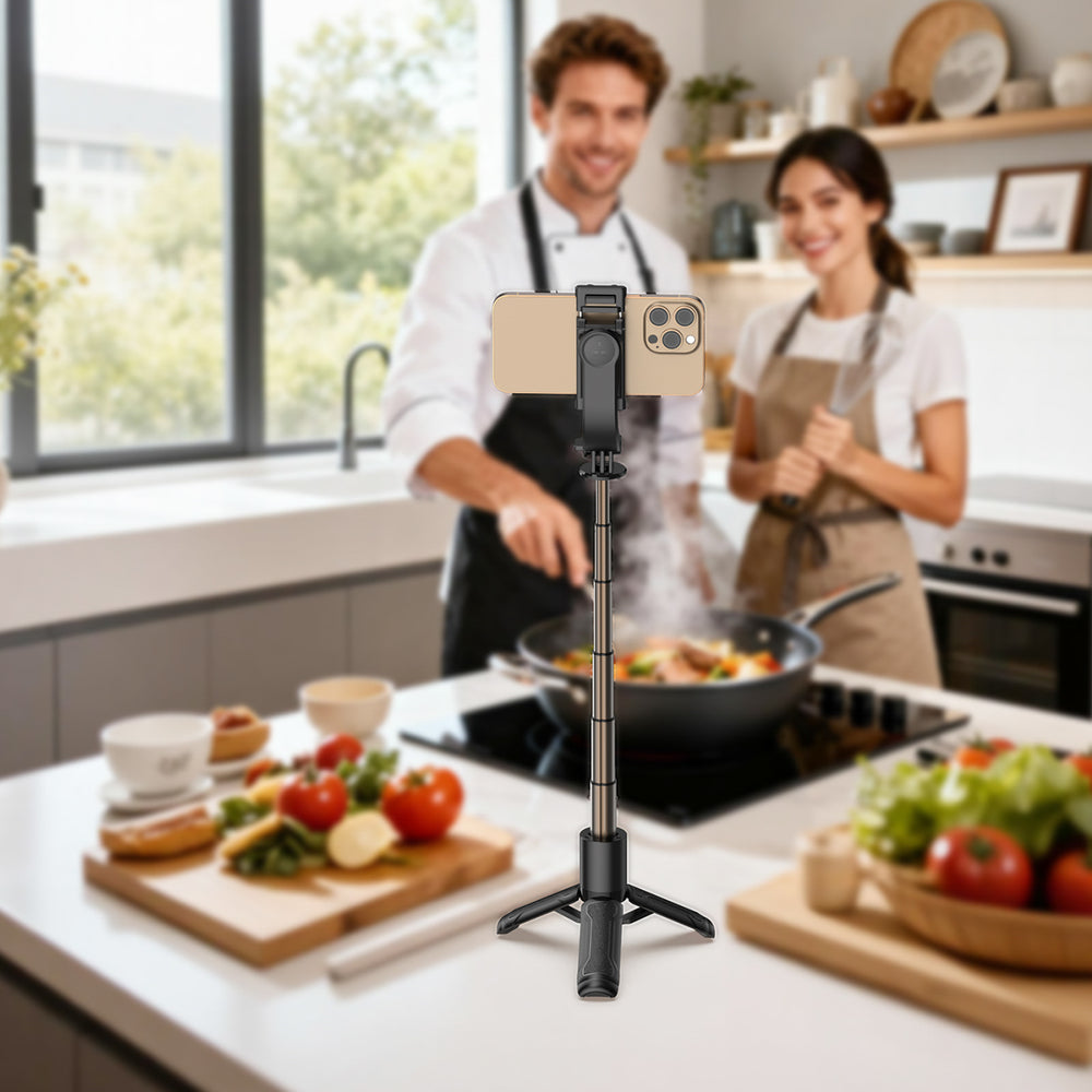 Acefast E42 Selfie Stick with Automatic Tripod and Bluetooth Remote Control 63 cm - Black_9