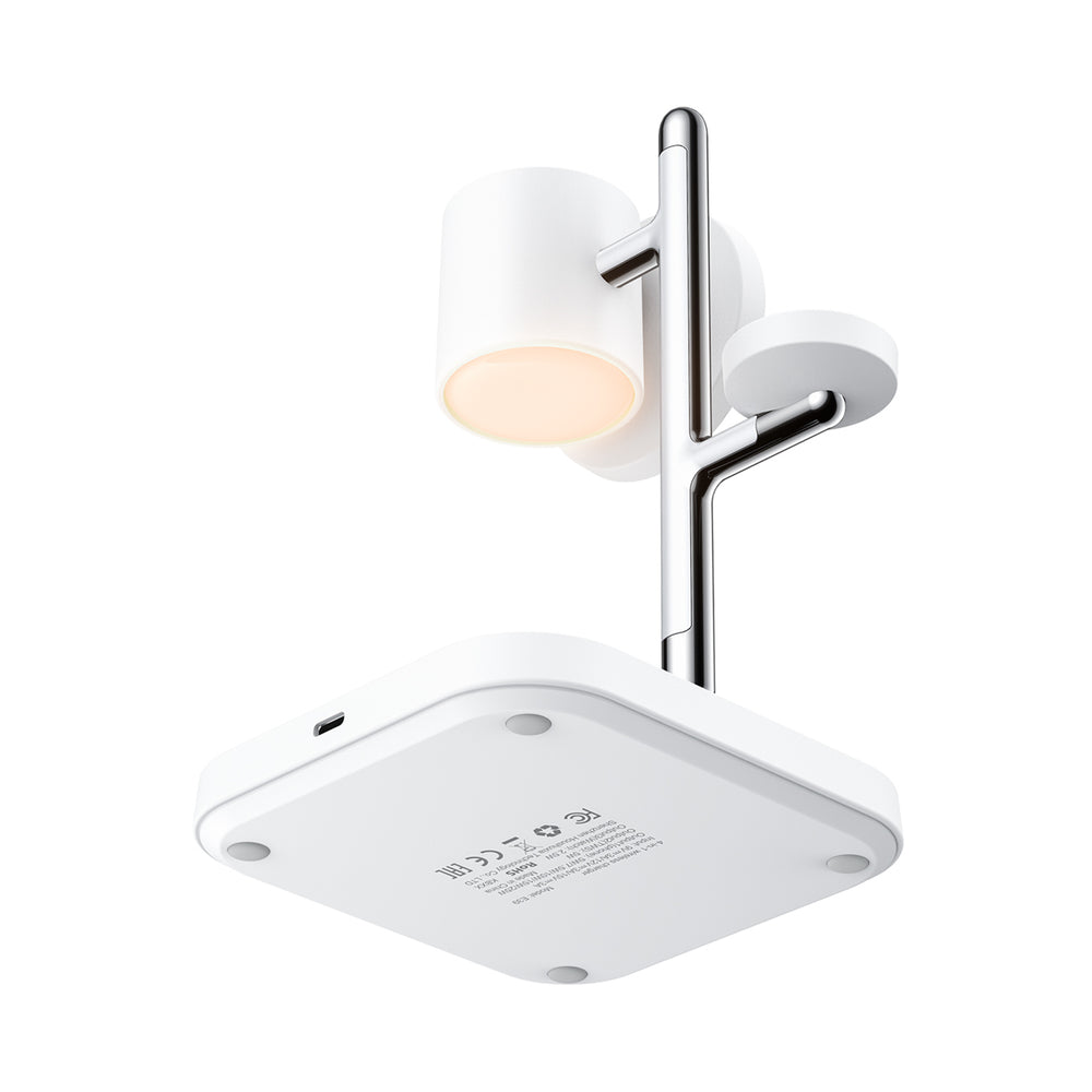 Acefast E39 Qi2.2 25W 4-in-1 Wireless Desk Charger for Phone, Watch, and Headphones with Night Light - White_2
