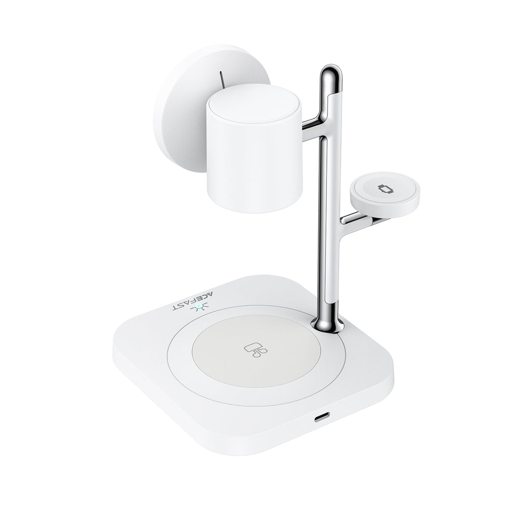 Acefast E39 Qi2.2 25W 4-in-1 Wireless Desk Charger for Phone, Watch, and Headphones with Night Light - White_3