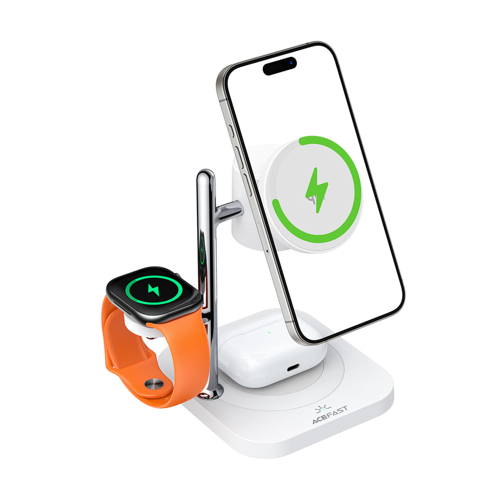 Acefast E39 Qi2.2 25W 4-in-1 Wireless Desk Charger for Phone, Watch, and Headphones with Night Light - White_4