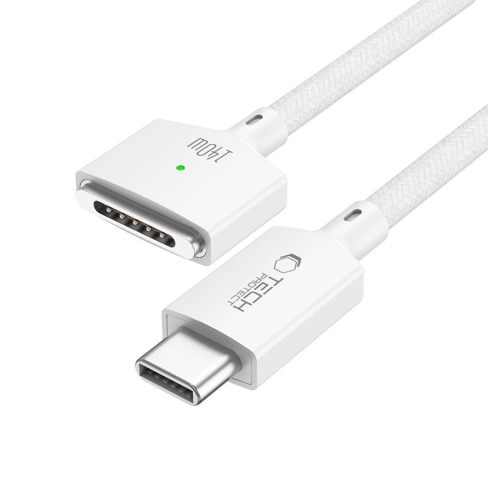 Tech-Protect MMC01 Ultraboost USB-C / USB-C MagSafe 3 140W 200cm Cable for MacBook - White_1
