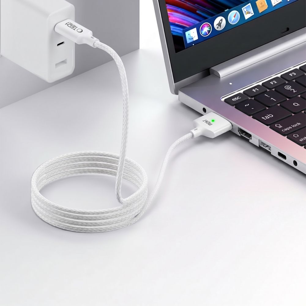 Tech-Protect MMC01 Ultraboost USB-C / USB-C MagSafe 3 140W 200cm Cable for MacBook - White_5