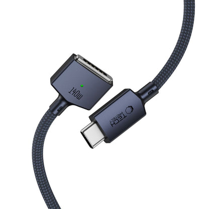 Tech-Protect MMC01 Ultraboost USB-C / USB-C MagSafe 3 140W 200cm Cable for MacBook - Navy Blue_2