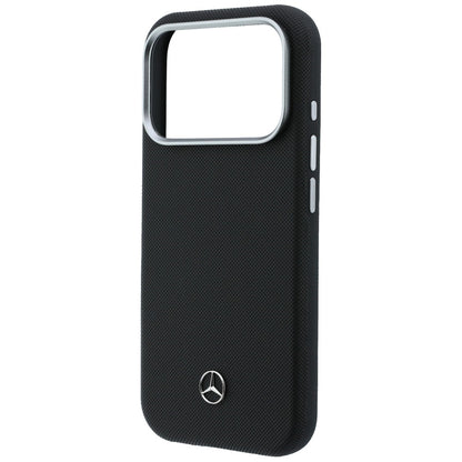 Mercedes Leather Semi Wrap Grill Pattern MagSafe Case for iPhone 17 Pro - Black_5