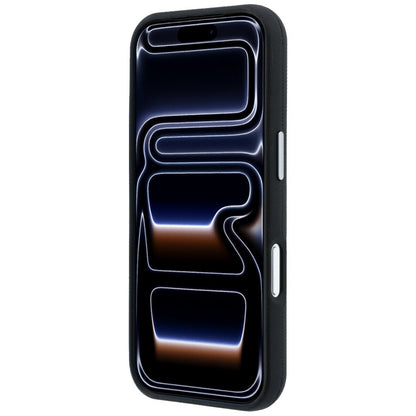 Mercedes Leather Semi Wrap Wood Effect MagSafe Case for iPhone 17 Pro Max - Black_4