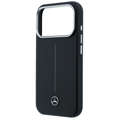 Mercedes Leather Semi Wrap Iconic Line MagSafe Case for iPhone 17 Pro Max - Black_5