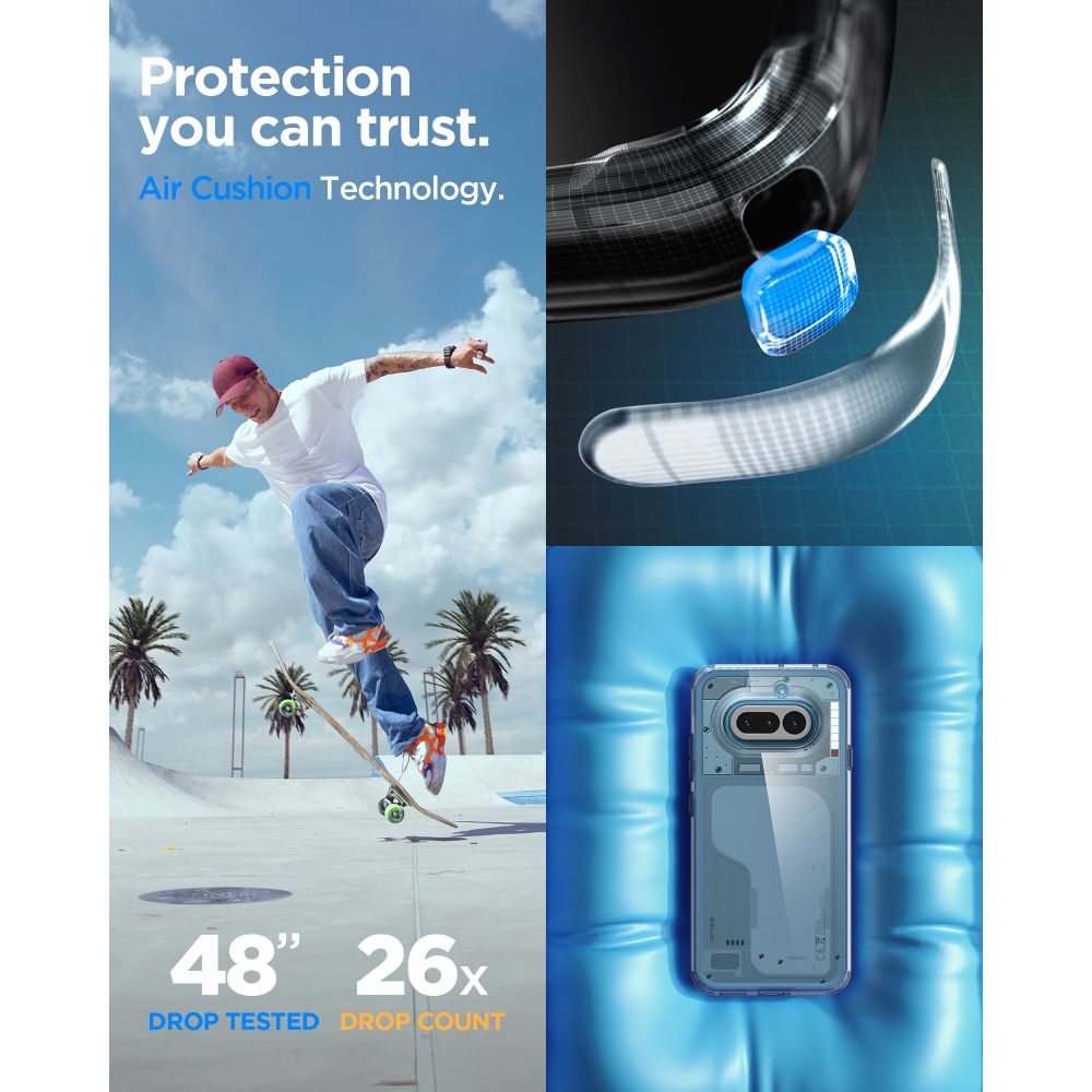 Hard Case Spigen Ultra Hybrid for Nothing Phone (4a), Crystal Clear ACS09793 _5