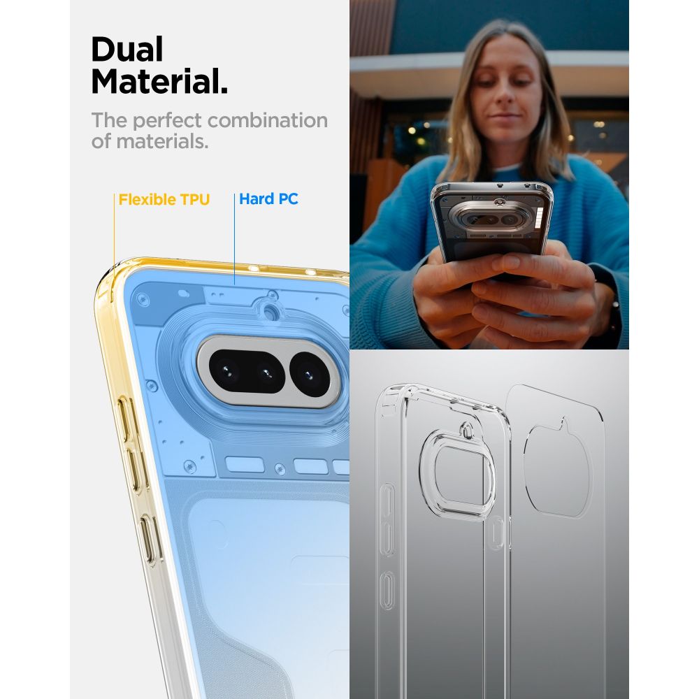 Hard Case Spigen Ultra Hybrid for Nothing Phone (4a), Crystal Clear ACS09793 _6