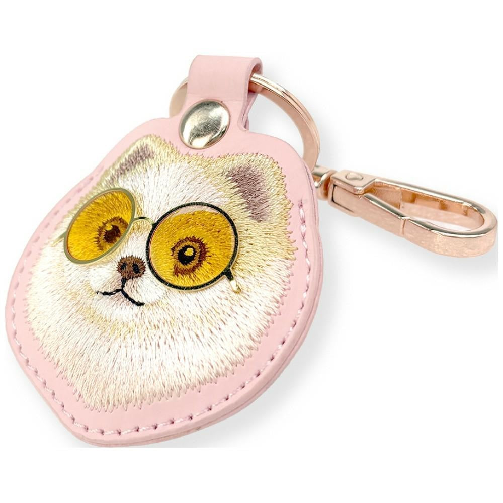 Etui Nimmy Glasses Cool and Cute Dog na lokalizator - różowe_4
