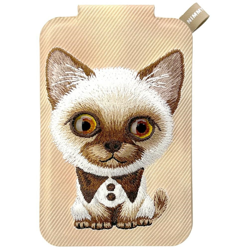 Nimmy New Big-Eye Cute Pets 2.0 Cat Magnetic Wallet with Phone Stand - Brown_0