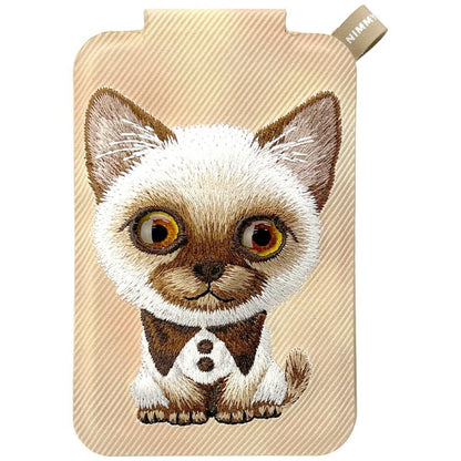 Nimmy New Big-Eye Cute Pets 2.0 Cat Magnetic Wallet with Phone Stand - Brown_0