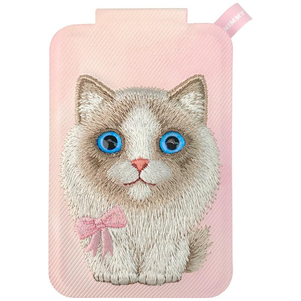 Nimmy New Big-Eye Cute Pets 2.0 Cat Magnetic Wallet with Phone Stand - Pink_0