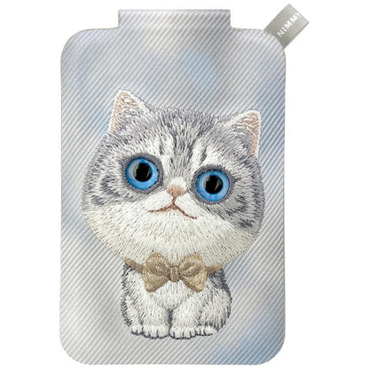 Nimmy New Big-Eye Cute Pets 2.0 Cat Magnetic Wallet with Phone Stand - Gray_0