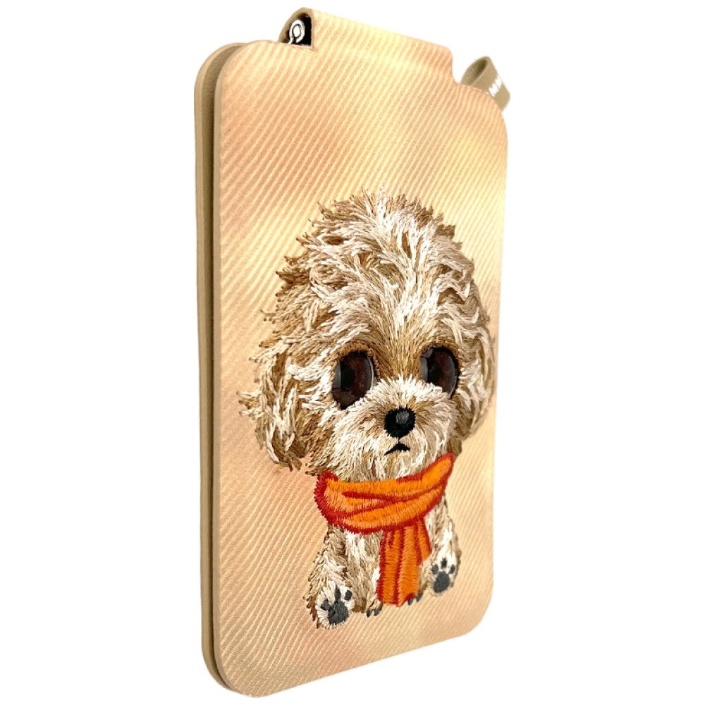 Nimmy New Big-Eye Cute Pets 2.0 Dog Magnetic Wallet with Phone Stand - Brown_5