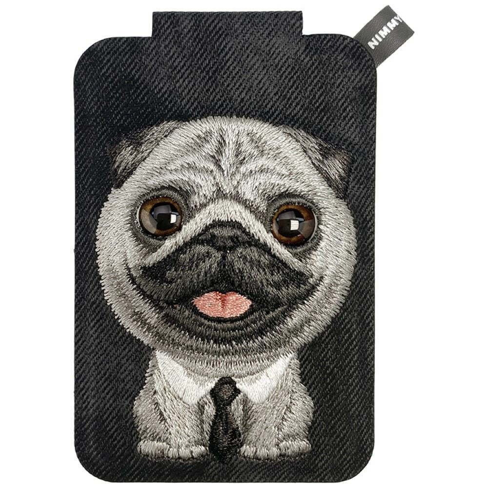 Nimmy New Big-Eye Cute Pets 2.0 Dog Magnetic Wallet with Phone Stand - Black_0