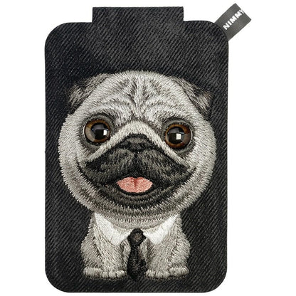 Nimmy New Big-Eye Cute Pets 2.0 Dog Magnetic Wallet with Phone Stand - Black_0