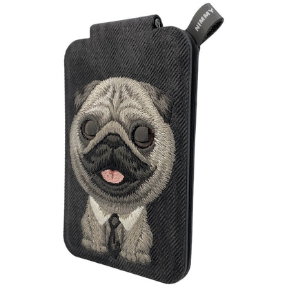 Nimmy New Big-Eye Cute Pets 2.0 Dog Magnetic Wallet with Phone Stand - Black_3